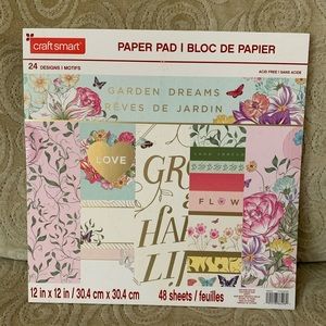 Craft Smart Garden Dream Paper Pad 48 Sheets 12x12